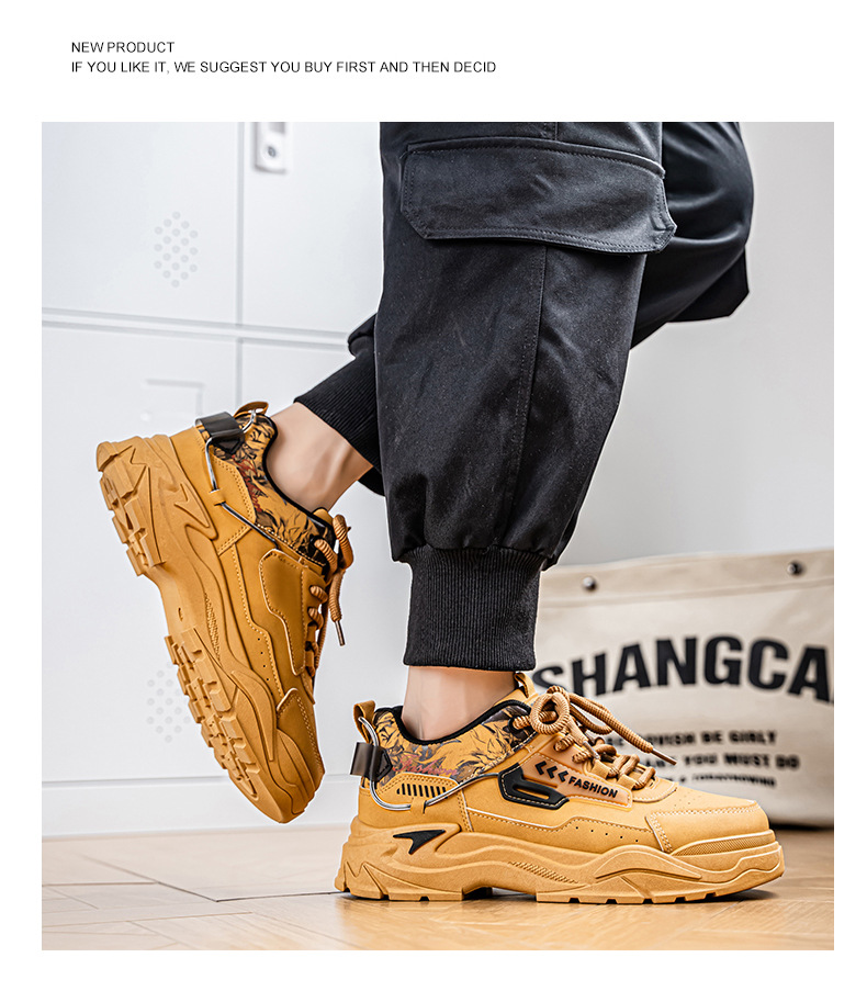 Men's Colorblock Cushioned Platform Casual Shoes detail 12