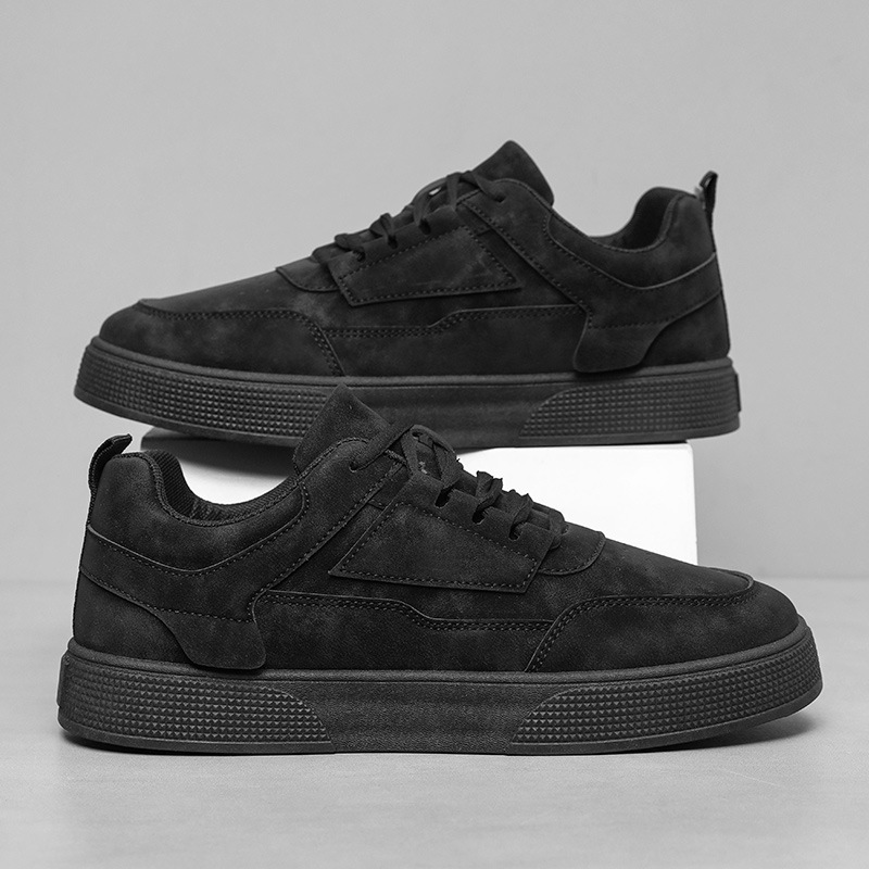 Einfarbige Herren-Freizeitschuhe aus PU-Leder zum Schnüren detail 11