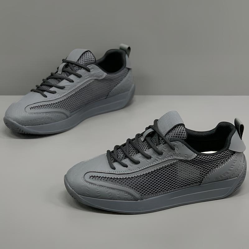 Atmungsaktive Herren-Freizeitschuhe aus Mesh mit Schnürung & Plateau detail 12