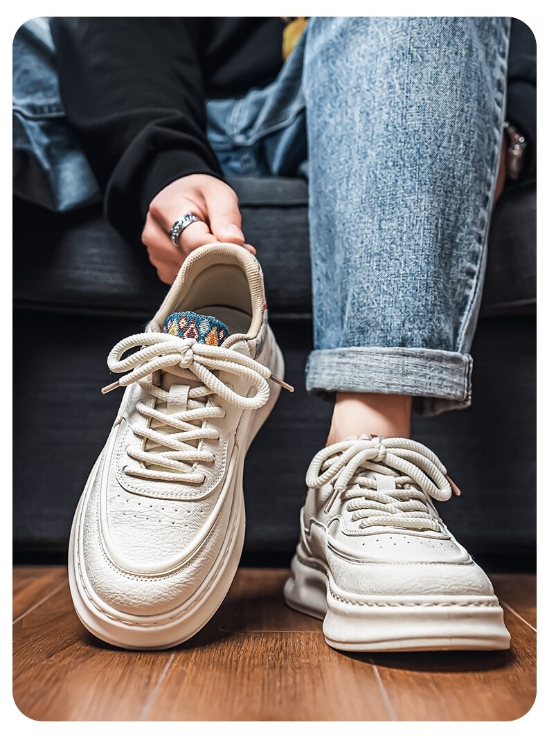 Men's Lace-Up Platform Casual Shoes detail 4