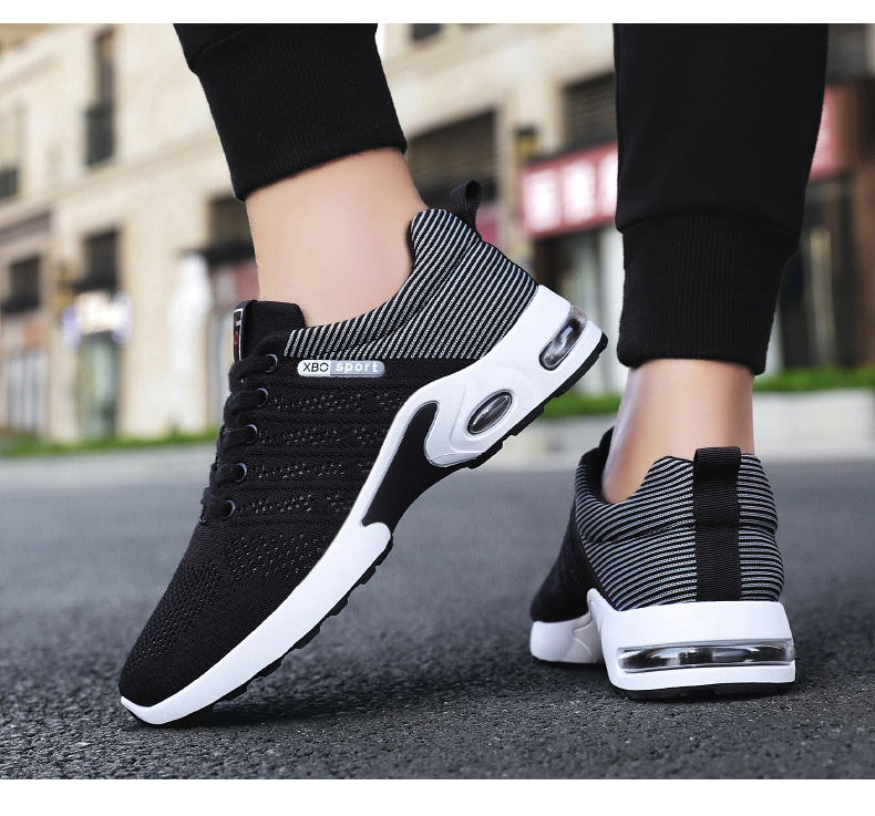 Atmungsaktive gedämpfte Unisex-Laufschuhe mit Schnürung detail 11