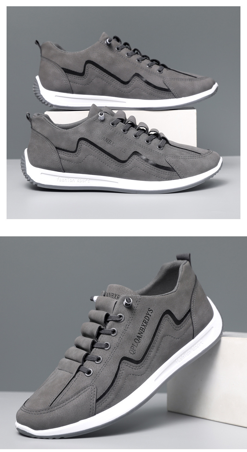 Men's Non-Slip Cushioned Lace-Up Casual Shoes detail 8
