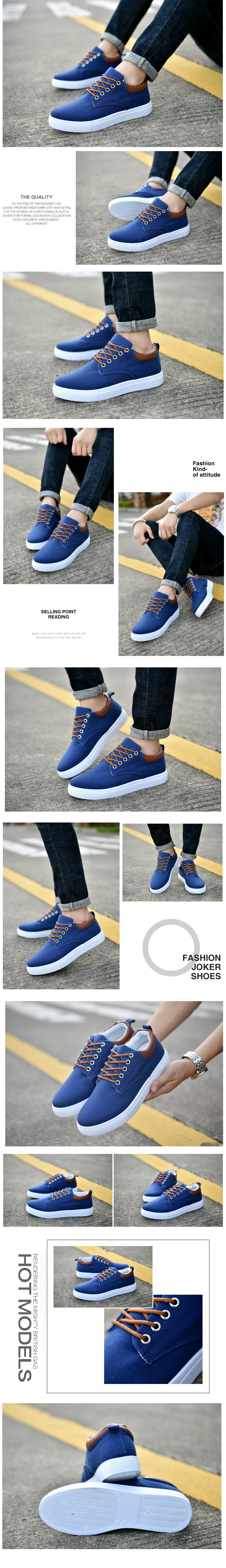 Scarpe casual stringate da uomo in tela traspirante detail 7