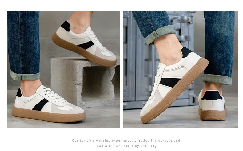 Men's Vintage Leather Lace-Up Casual Shoes detail 7