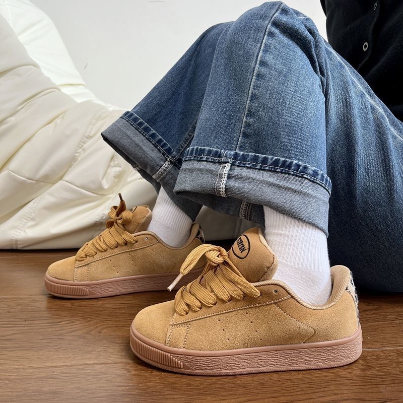Unisex suède plateau skateschoenen met vetersluiting detail 7