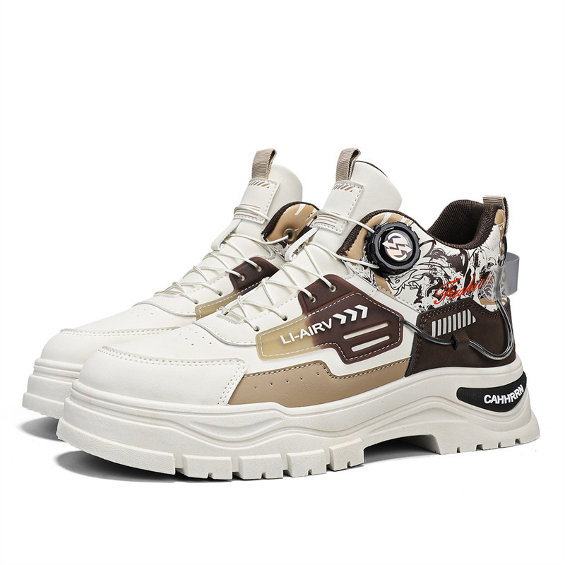 Men's Colorblock Non-Slip High-Top Casual Shoes 6