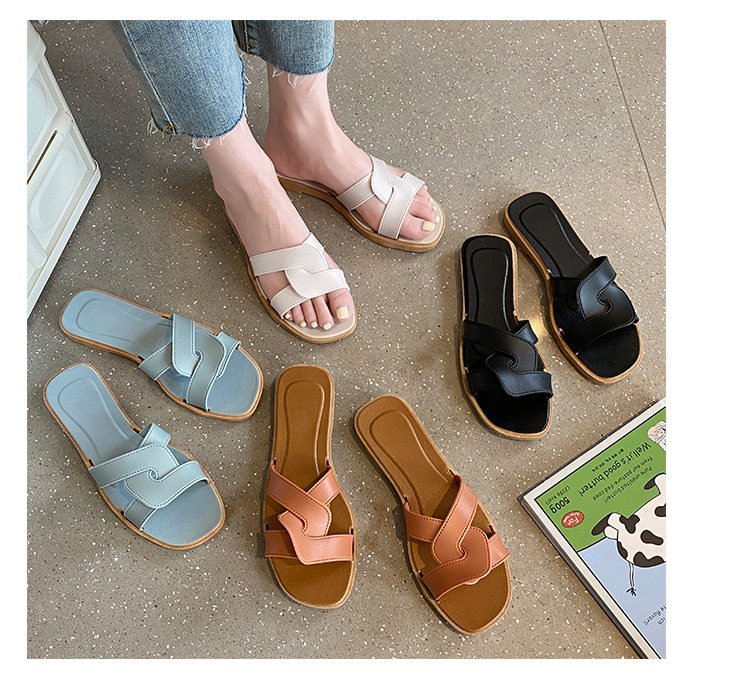 Leichte flache Pantoletten für Damen – Bequeme Sandalen detail 10