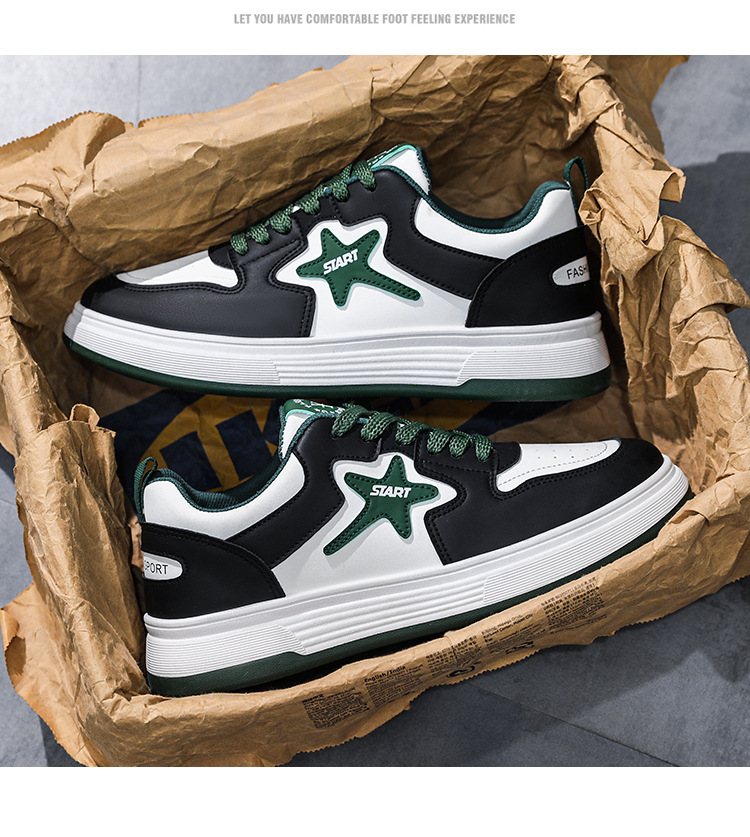 Men's Colorblock Lace-Up Casual Sneakers detail 6