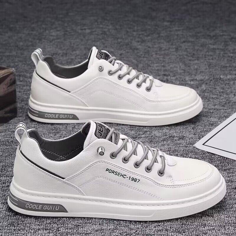Klassische Schnür-Freizeitschuhe für Herren aus PU-Leder, Low-Top 3