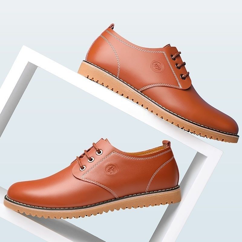 Rutschfeste Herren-Freizeitschuhe aus Leder mit Schnürung detail 4