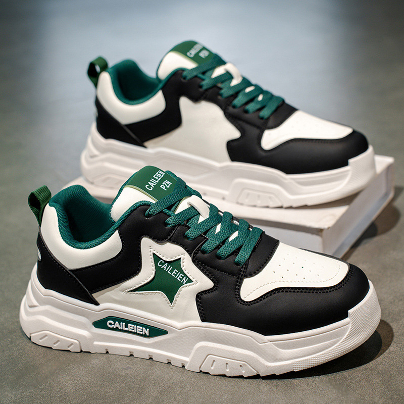 Sneakers casual da uomo stringate color-block 4
