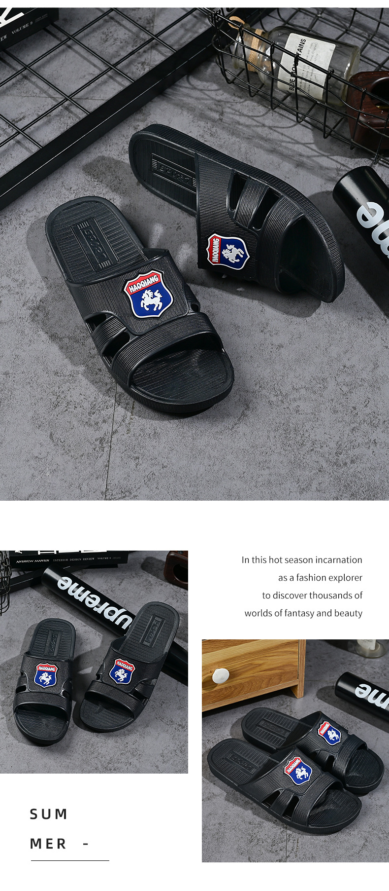 Pantuflas abiertas impermeables y de secado rápido para hombre detail 2