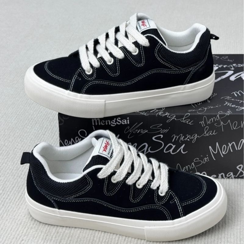 Gedämpfte Plateau-Freizeitschuhe für Herren mit Schnürung detail 4
