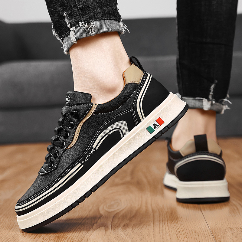 Casual herenschoenen met veters van PU-leer – Antislip 5