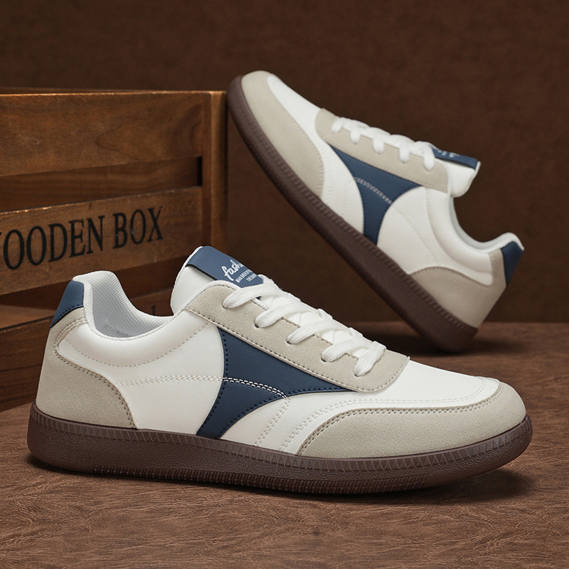 Zapatos casuales de hombre transpirables con cordones y diseño color block 3
