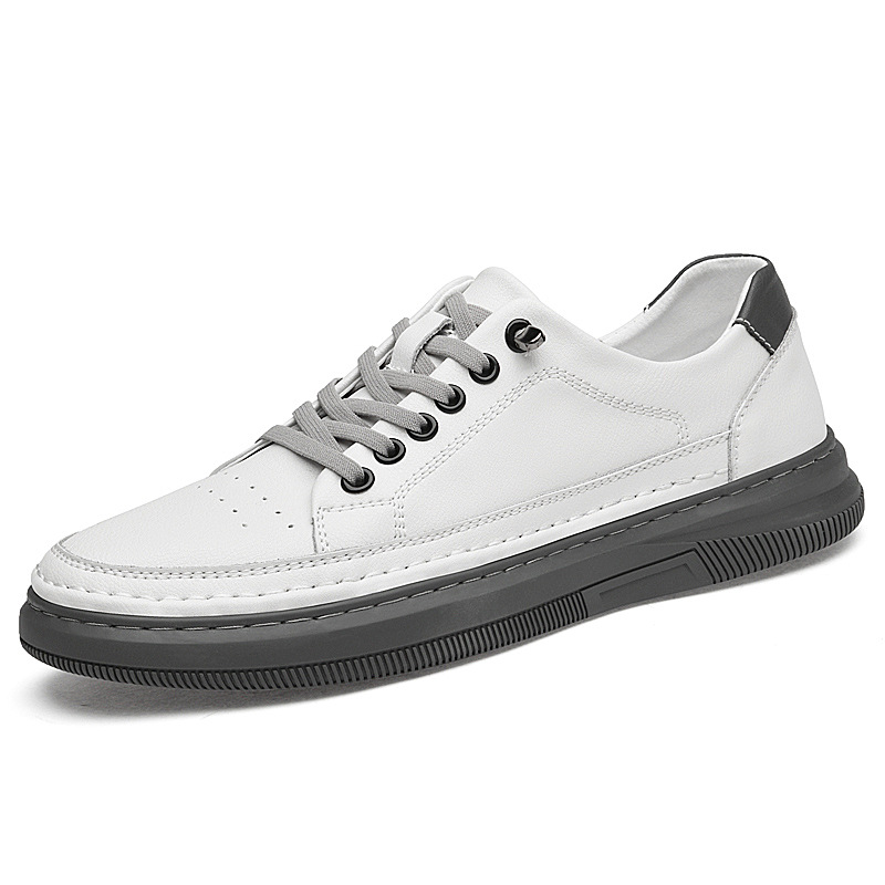 Atmungsaktive Leder-Freizeitschuhe für Herren mit Schnürung 6