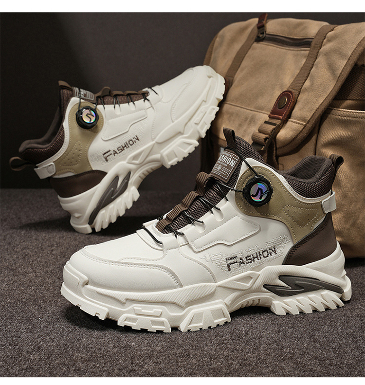 Chaussures casual à plateforme antidérapantes pour homme style colorblock detail 10