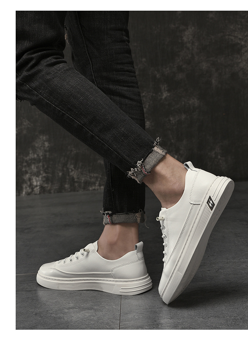 Men's Breathable Leather Lace-Up Casual Shoes detail 11