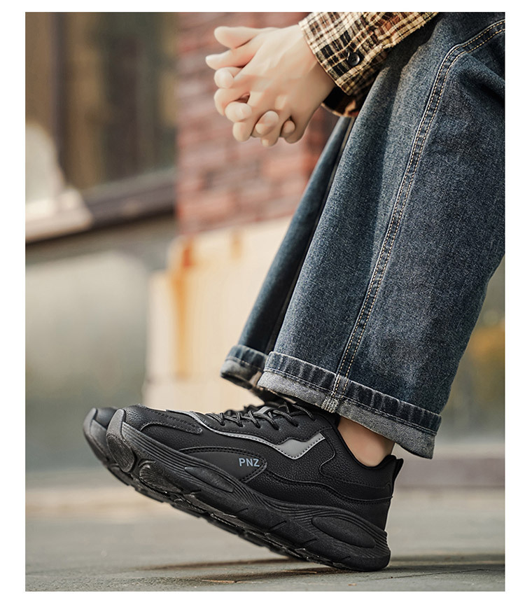 Gepolsterte Plateau-Sneaker für Herren mit Schnürung detail 12