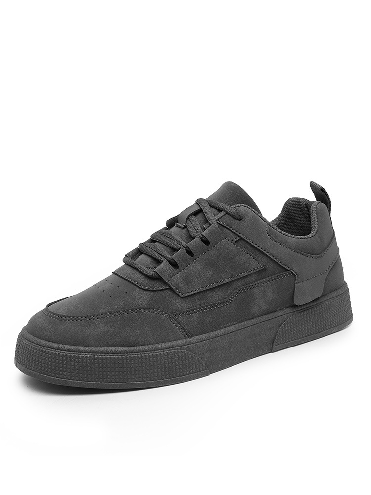 Einfarbige Herren-Freizeitschuhe aus PU-Leder zum Schnüren detail 18