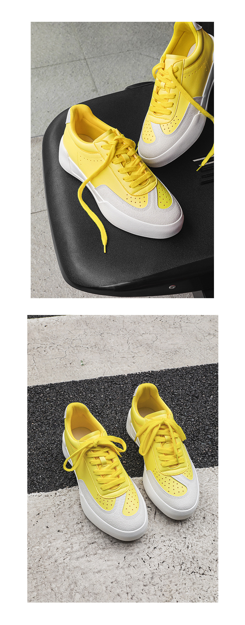 Chaussures casual à lacets respirantes pour homme au design colorblock detail 12