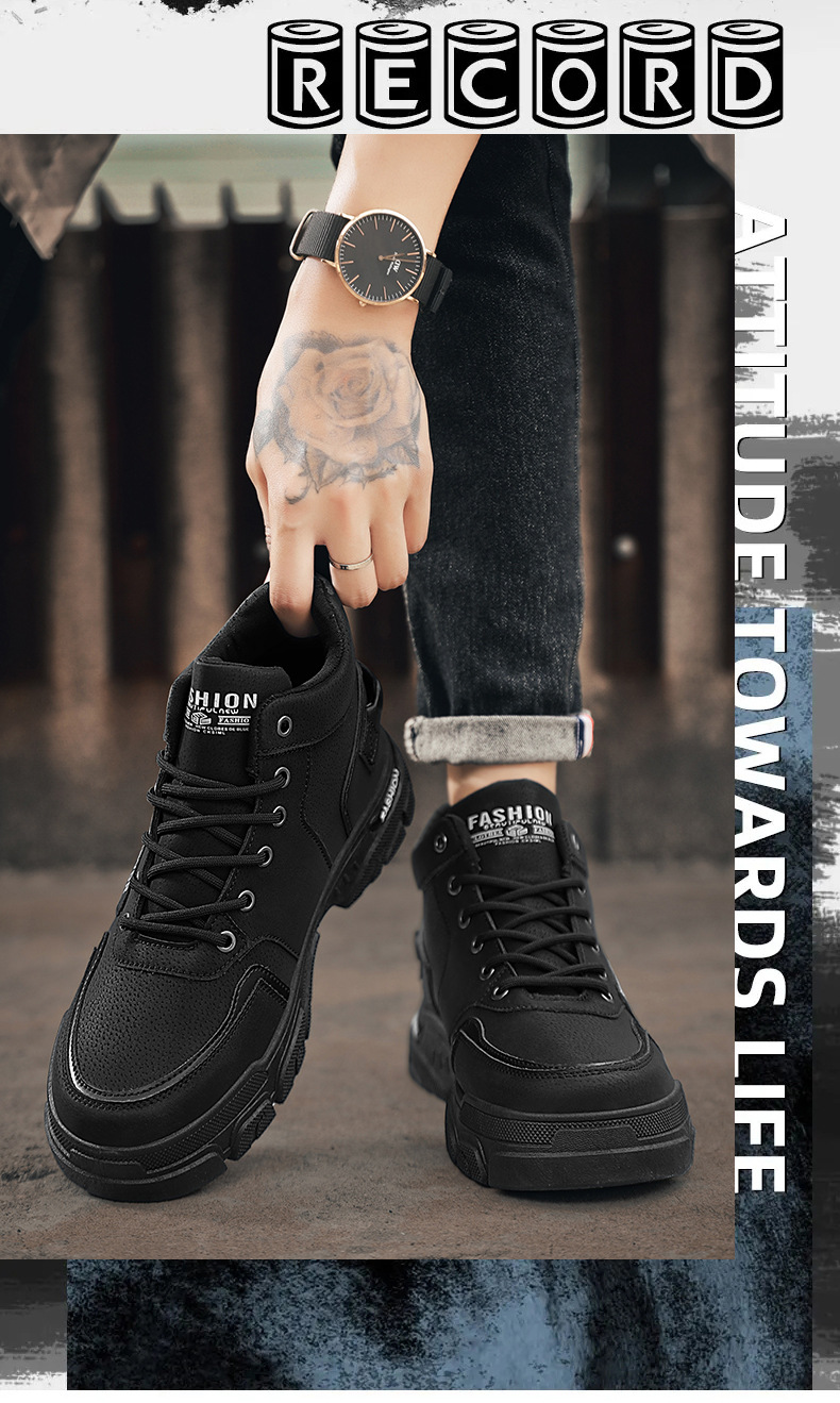Rutschfeste, strapazierfähige Schnürstiefel für Herren – Stiefeletten detail 3