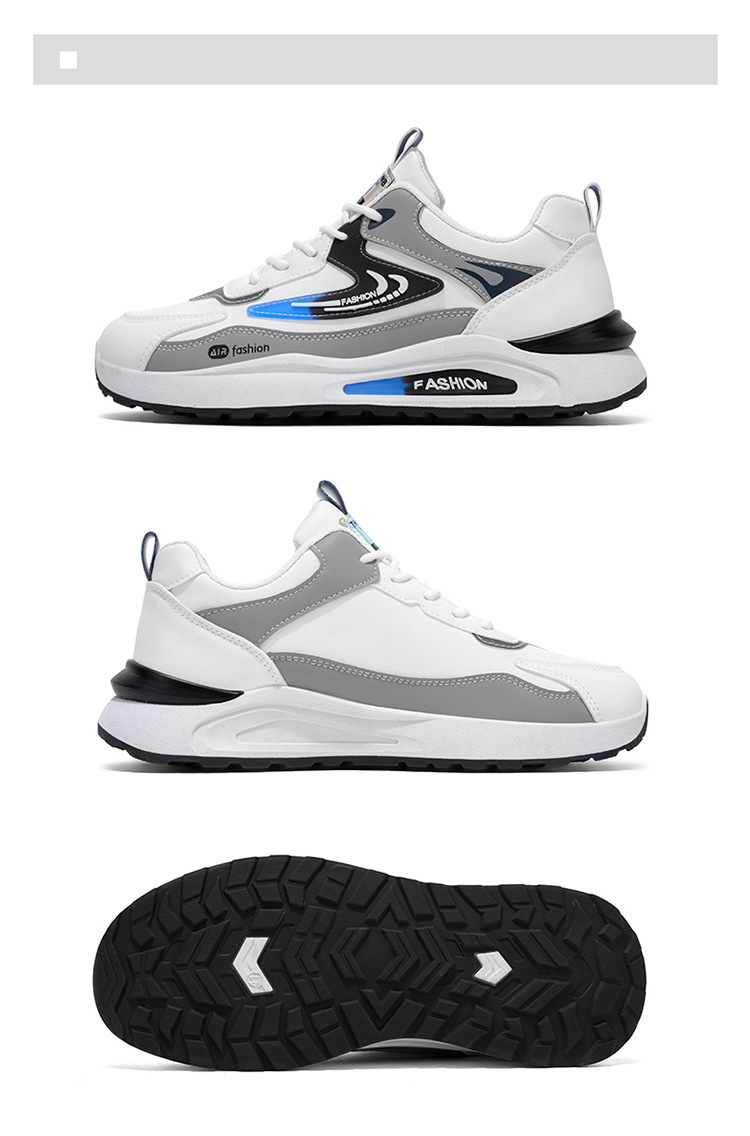 Baskets casual à plateforme et lacets pour homme avec amorti colorblock detail 11