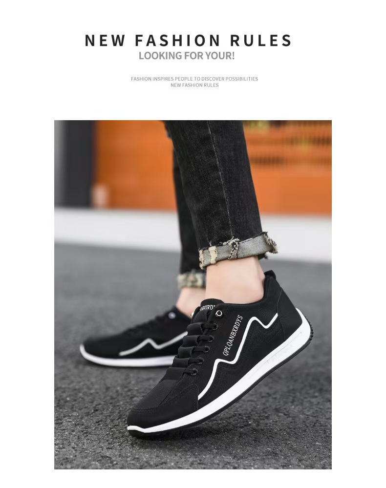 Scarpe casual da uomo stringate in ecopelle PU detail 1