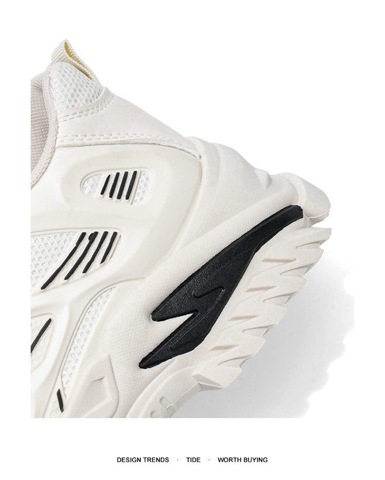 Atmungsaktive Herren-Freizeitschuhe mit Plateausohle und Schnürung detail 3