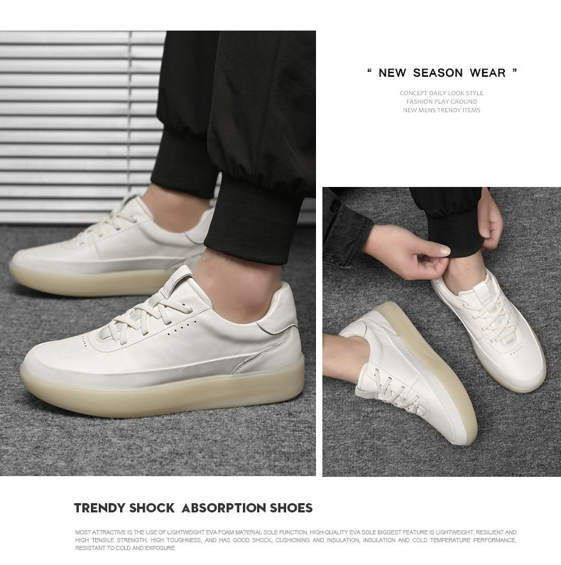 Minimalistische Schnür-Freizeitschuhe aus Leder für Herren detail 2