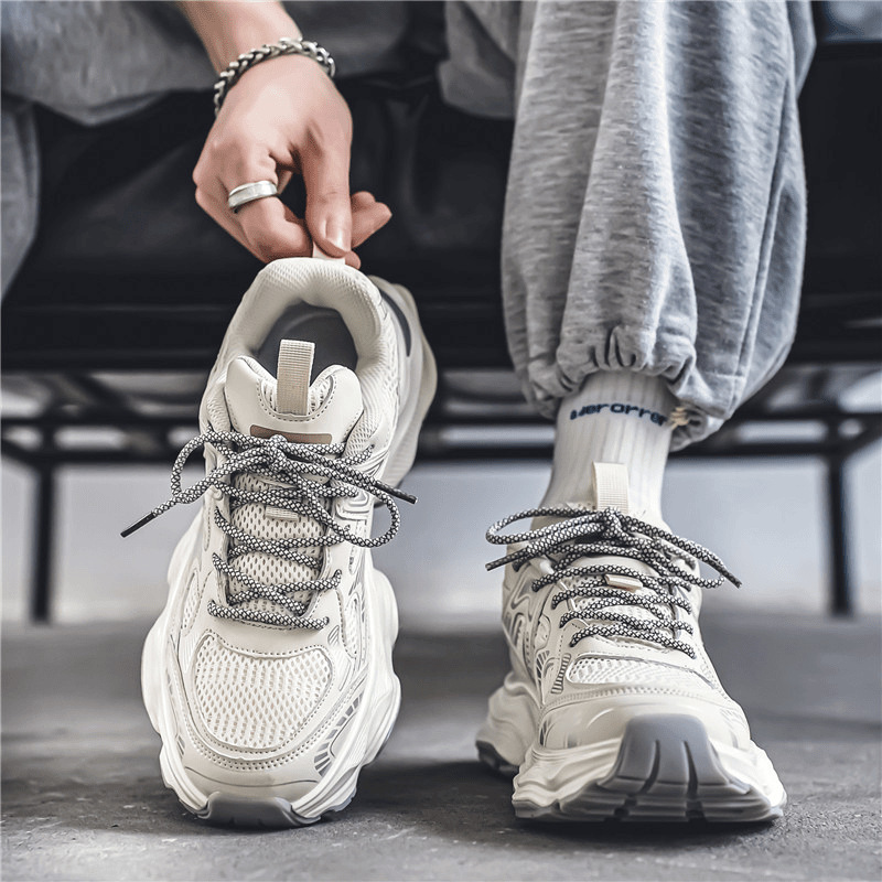 Atmungsaktive Mesh-Plateau-Freizeitschuhe für Herren 2