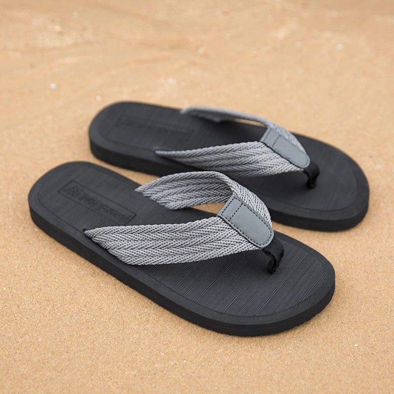 Men's Lightweight Braided Strap Beach Flip-Flops detail 19