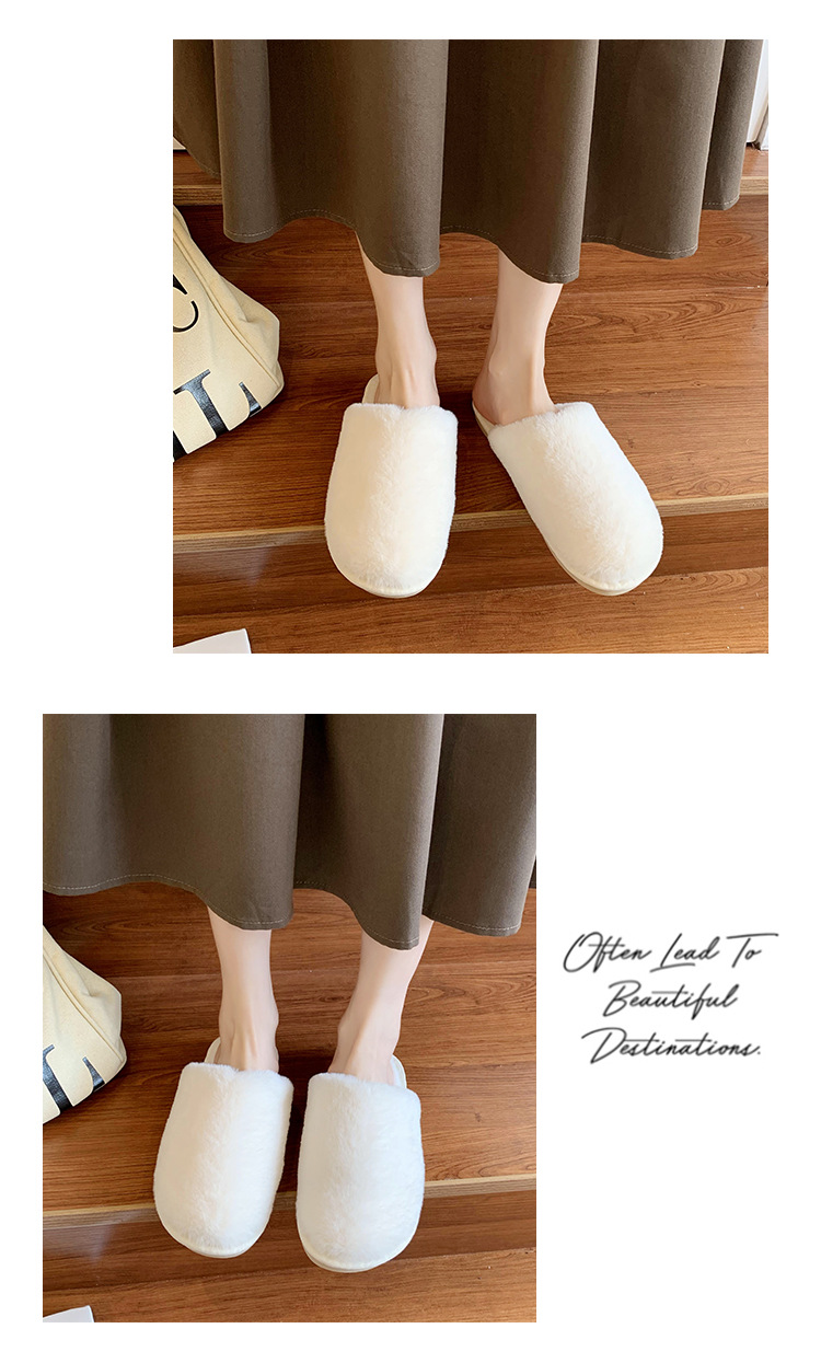 Women's Cozy Warm Plush Slip-On Slippers detail 4