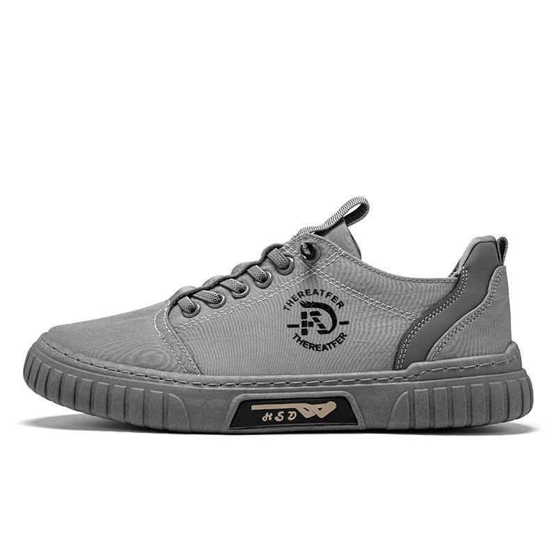 Men's Breathable Canvas Lace-Up Casual Shoes 6
