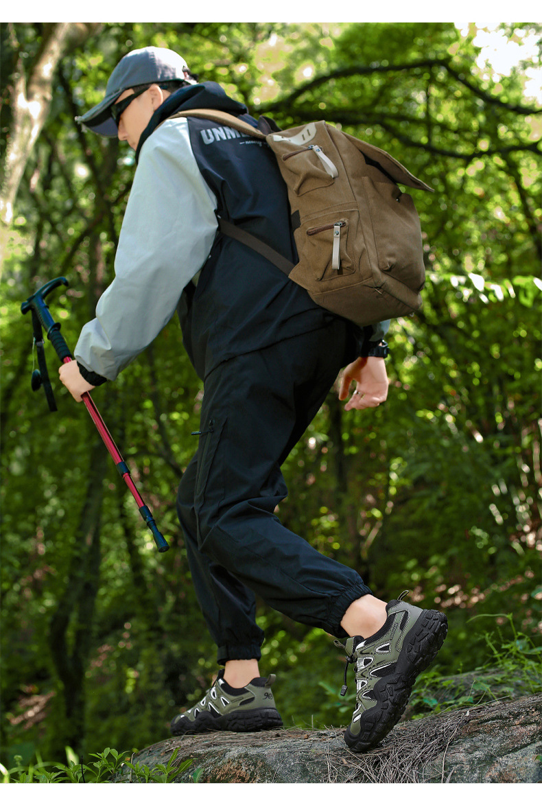 Unisex ademende outdoor trail sneakers met antislip detail 3