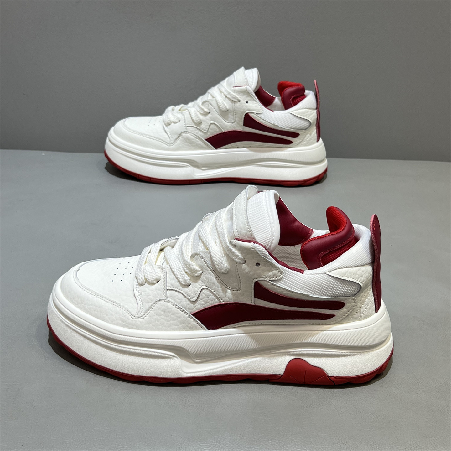 Baskets casual unisexes à plateforme et lacets detail 8
