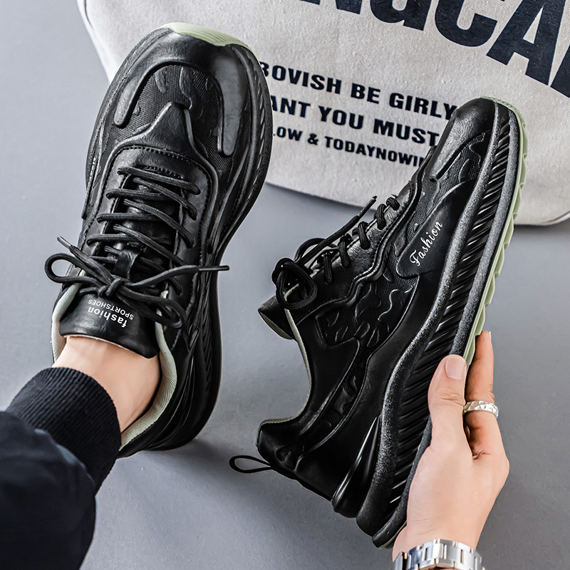 Chaussures casual pour homme à plateforme et lacets avec amorti 5