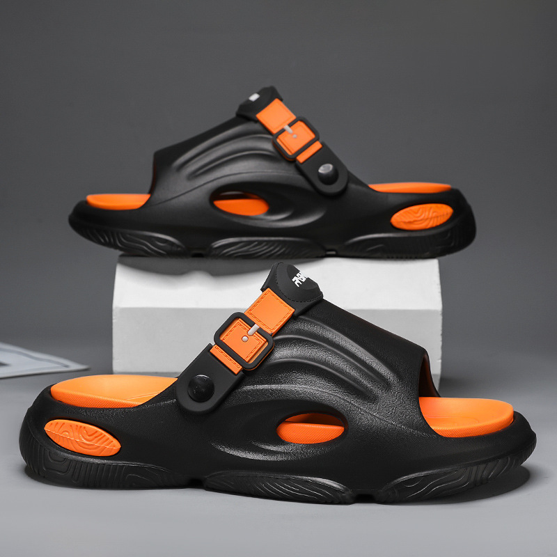 Chaussons légers en EVA pour hommes à bout ouvert et amorti 4