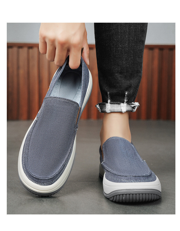 Men's Breathable Canvas Slip-On Casual Shoes detail 8