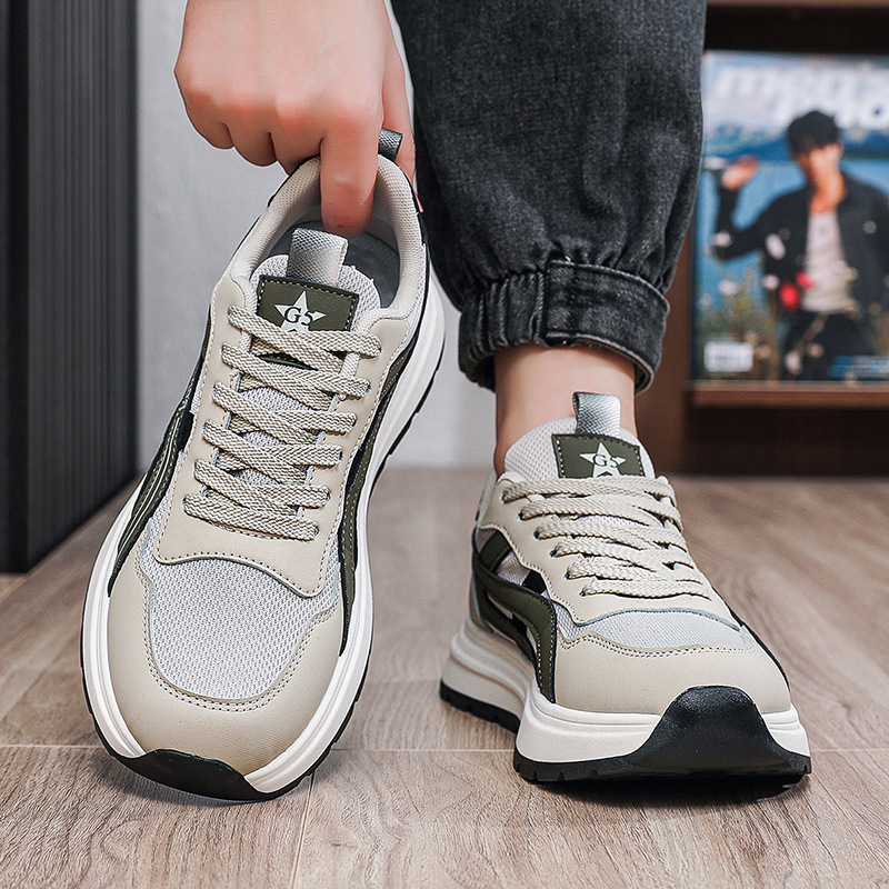 Sneakers da uomo traspiranti stringate con suola ammortizzata 5