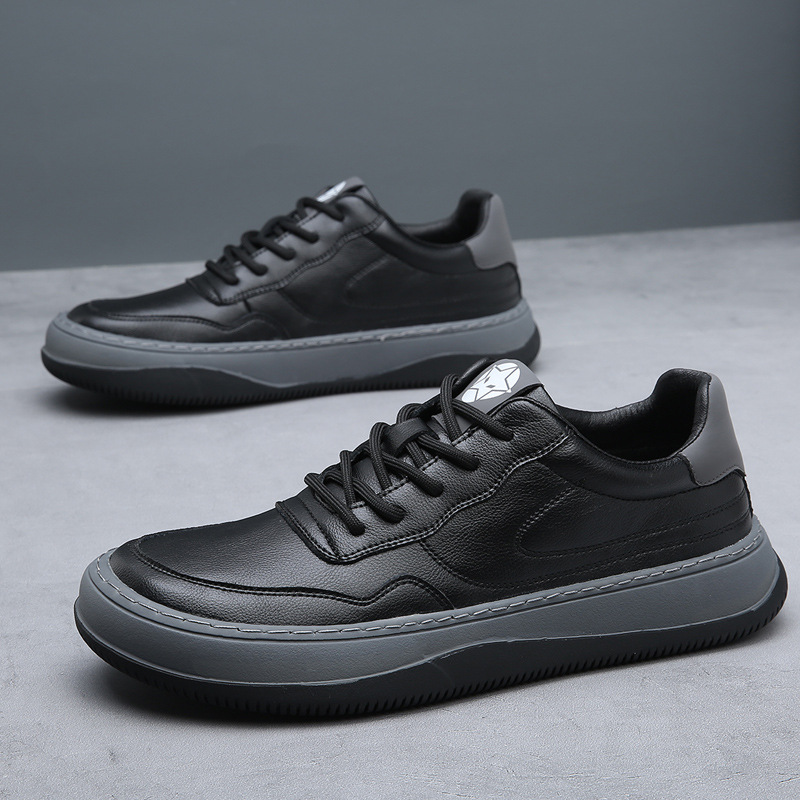 Scarpe casual da uomo in pelle stringate e antiscivolo 4
