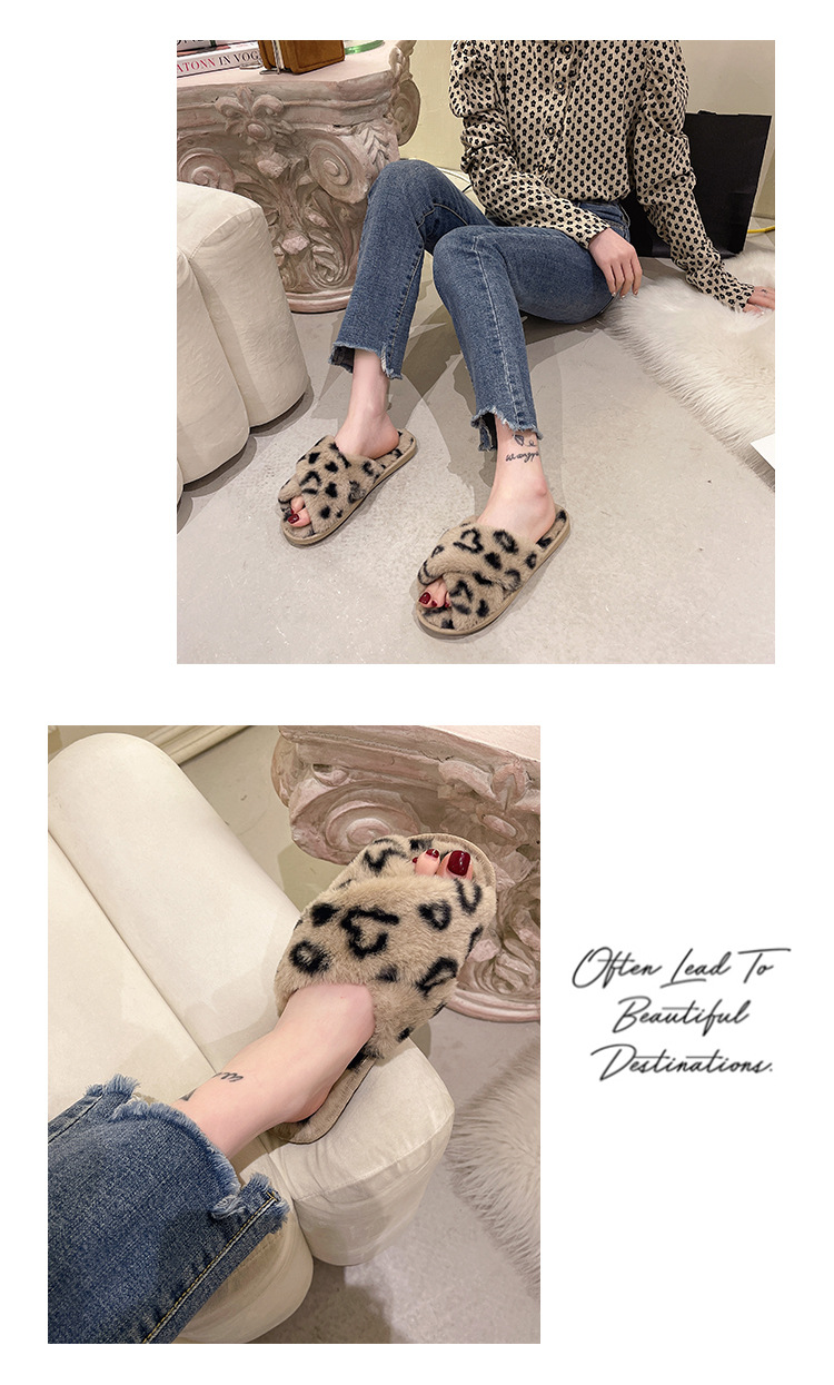Pantofole aperte in morbido peluche da donna detail 5