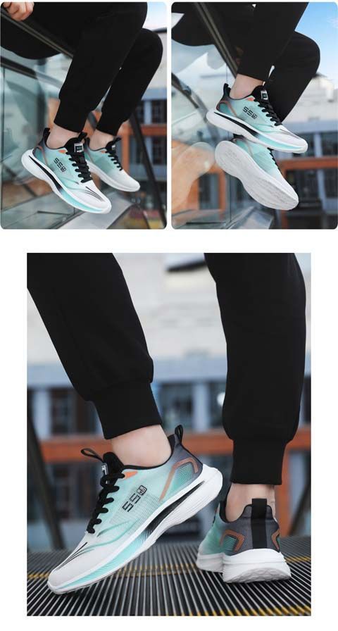 Ademende hardloopschoenen met platform en demping voor heren detail 7