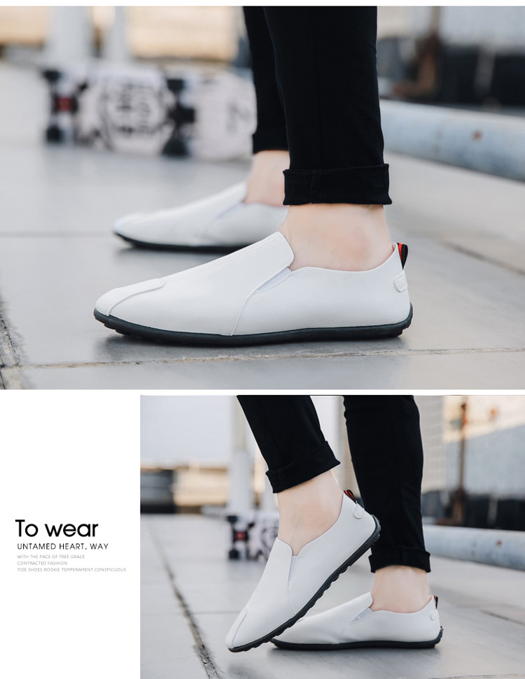 Men's Lightweight Slip-On PU Leather Casual Shoes detail 16