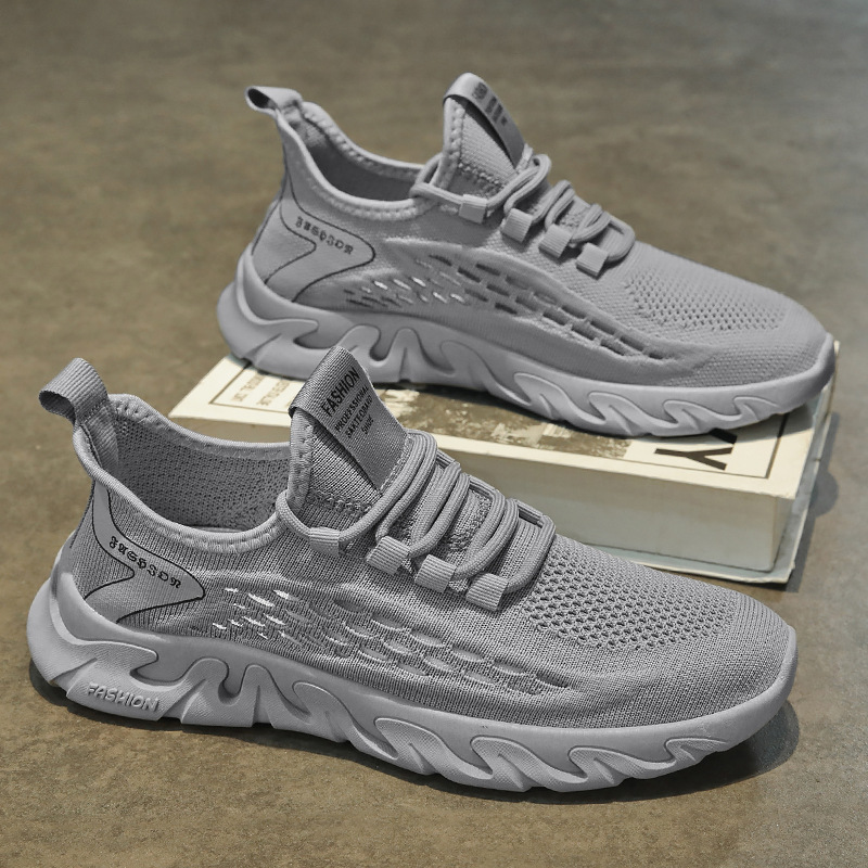 Scarpe da corsa leggere e traspiranti in mesh da uomo con lacci 3