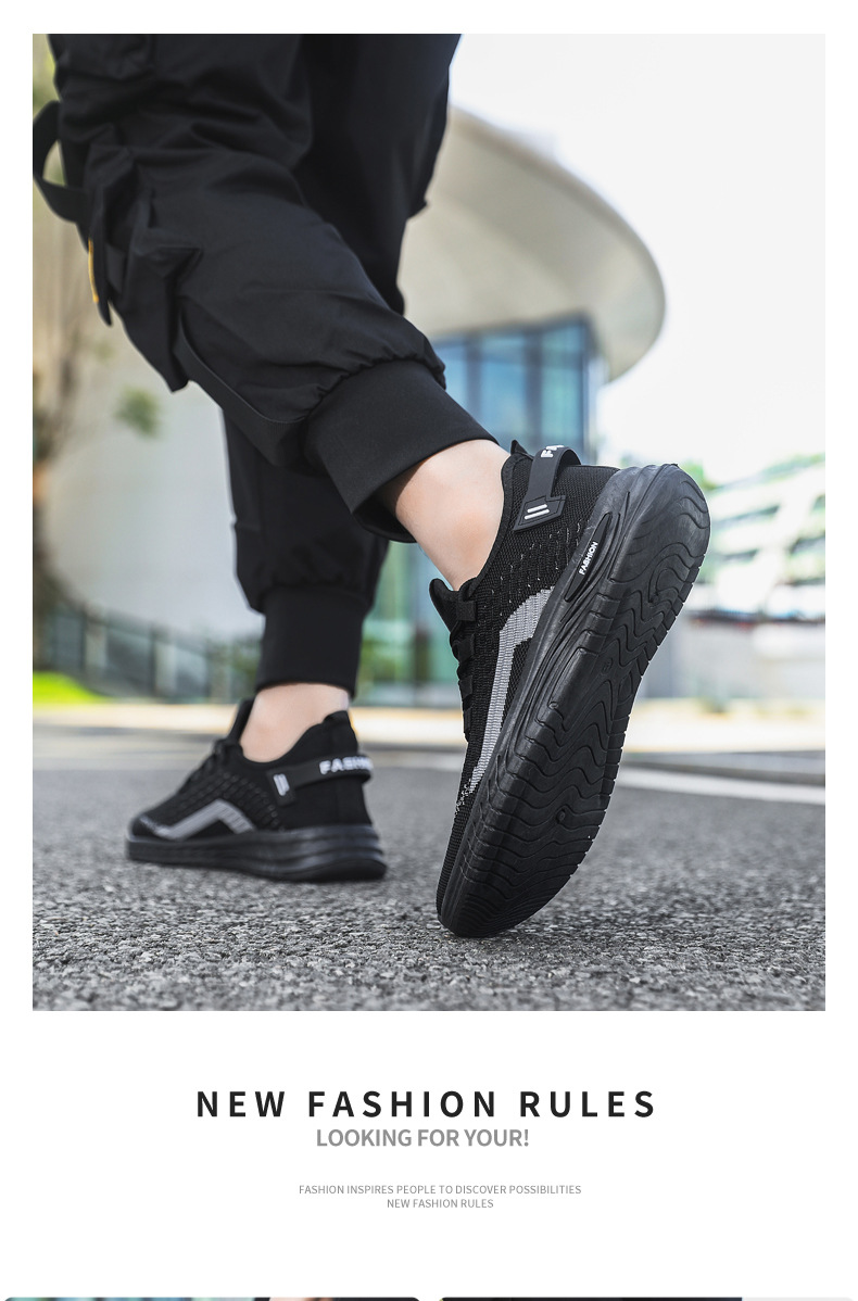 Men's Breathable Mesh Lightweight Lace-Up Running Shoes detail 11