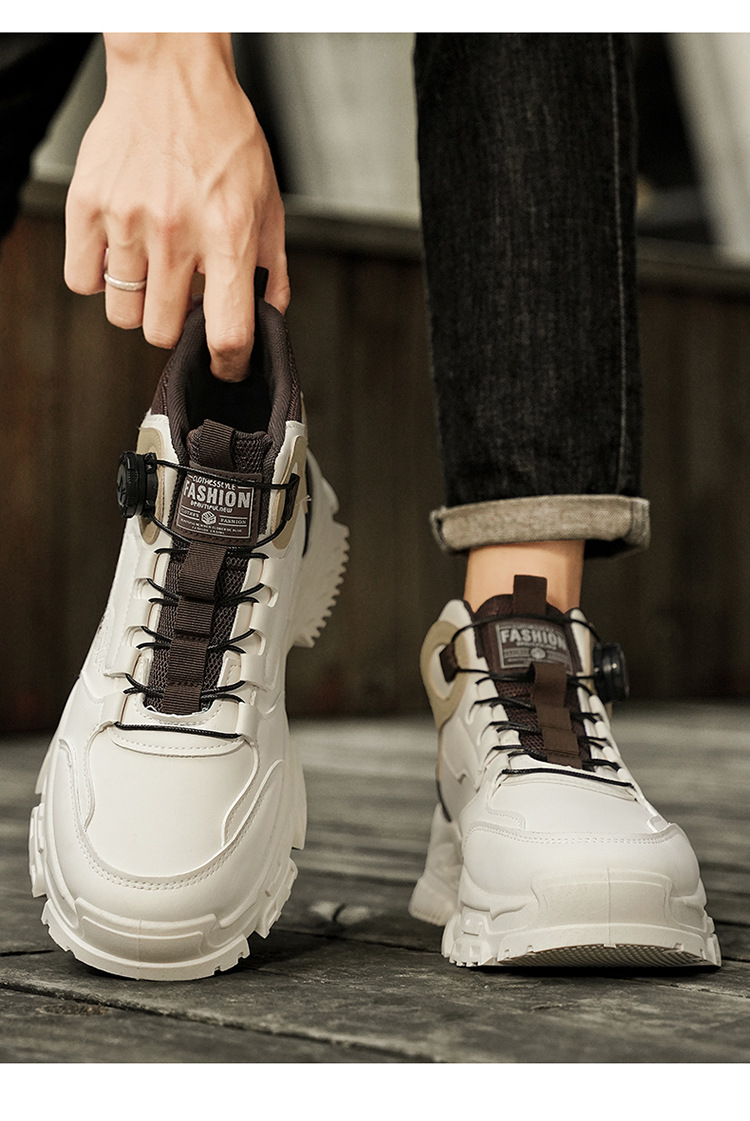 Chaussures casual à plateforme antidérapantes pour homme style colorblock detail 5