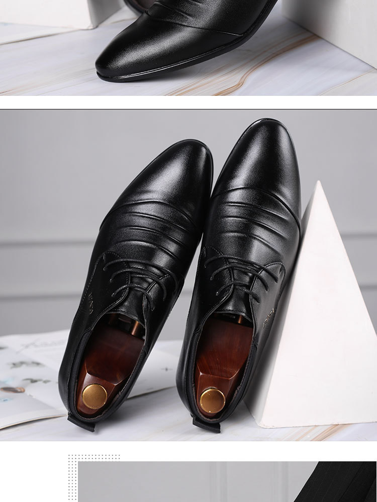 Nette veterschoenen met spitse neus voor heren detail 15