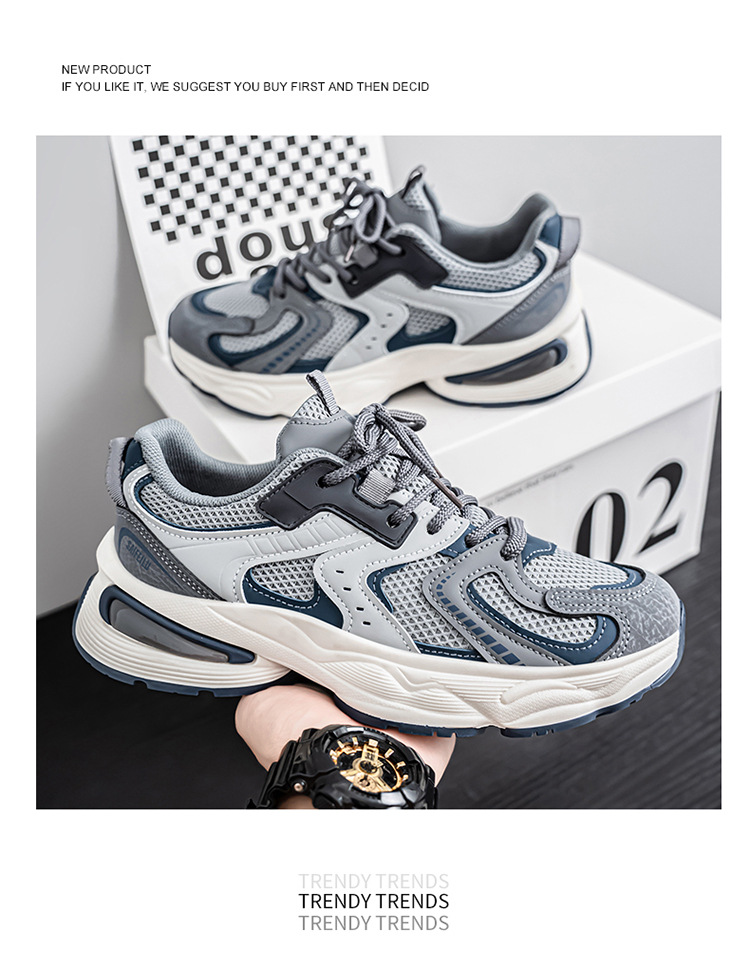 Men's Breathable Cushioned Platform Casual Shoes detail 4