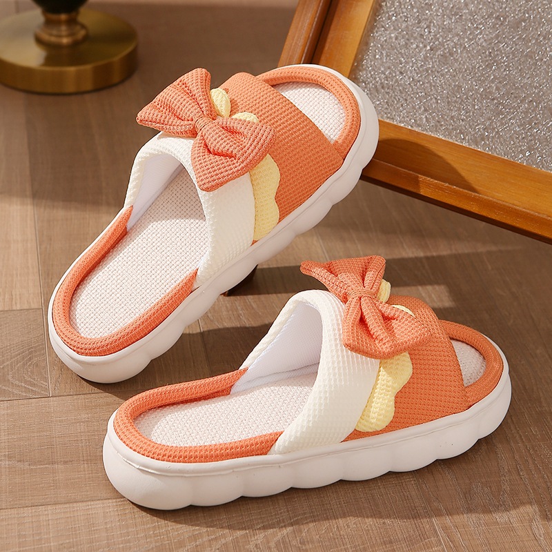 Women's Breathable Linen Open-Toe Slippers detail 17